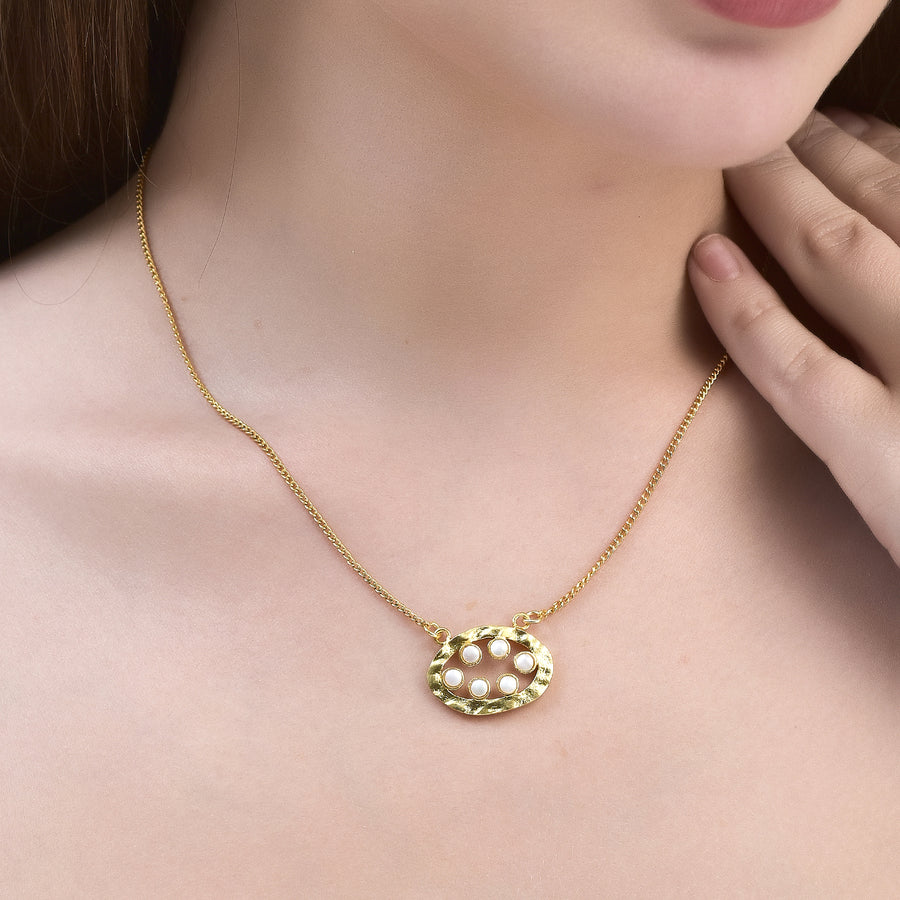 Sunflower Pearl Necklace