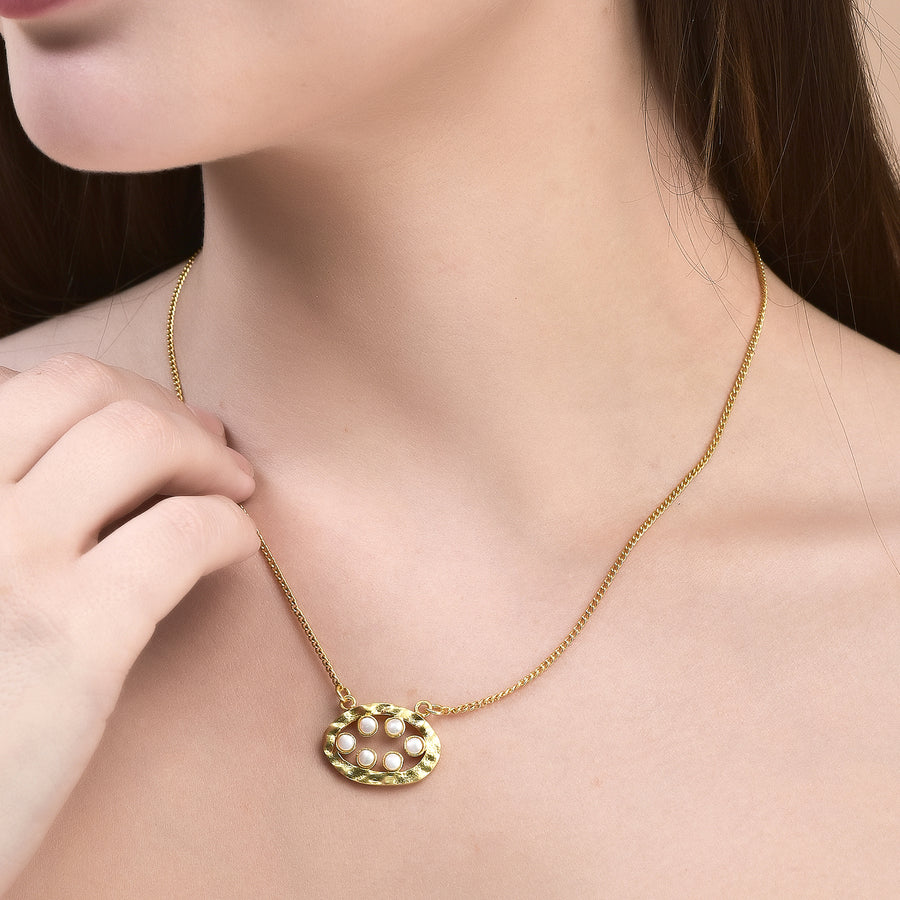 Sunflower Pearl Necklace