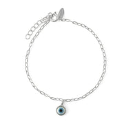 Delicate Link Nazar Magic Bracelet in 92.5 Silver