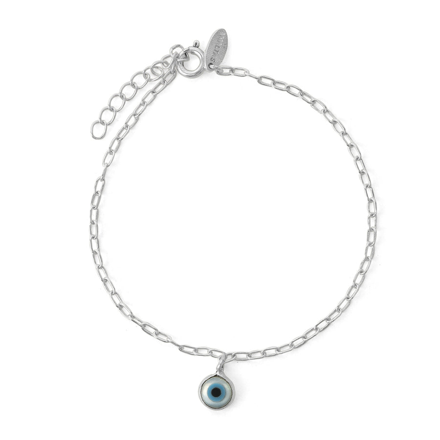 Delicate Link Nazar Magic Bracelet in 92.5 Silver