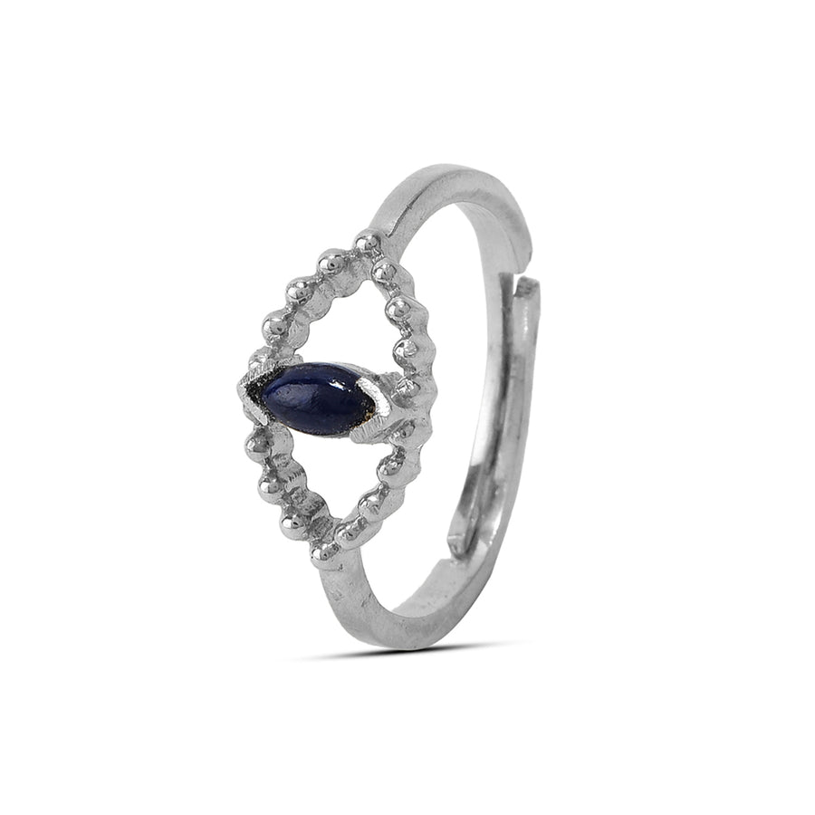 EvilEye Nazar Lapis Ring in 92.5 Silver