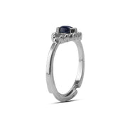 EvilEye Nazar Lapis Ring in 92.5 Silver