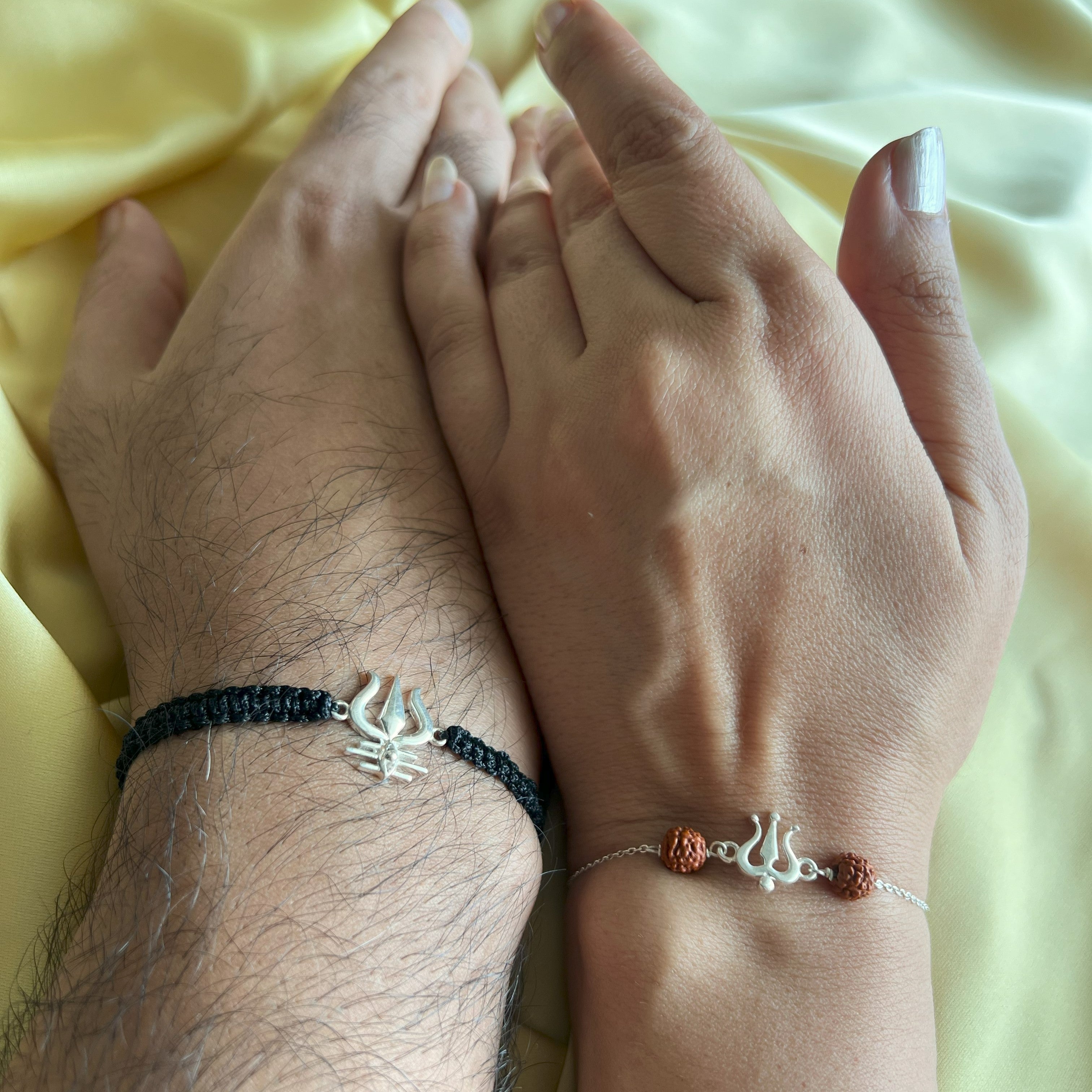Couple- Mahadev's Trishul 92.5 Silver Bracelets