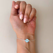 Women EvilEye Nazar Silver Chain Bracelet