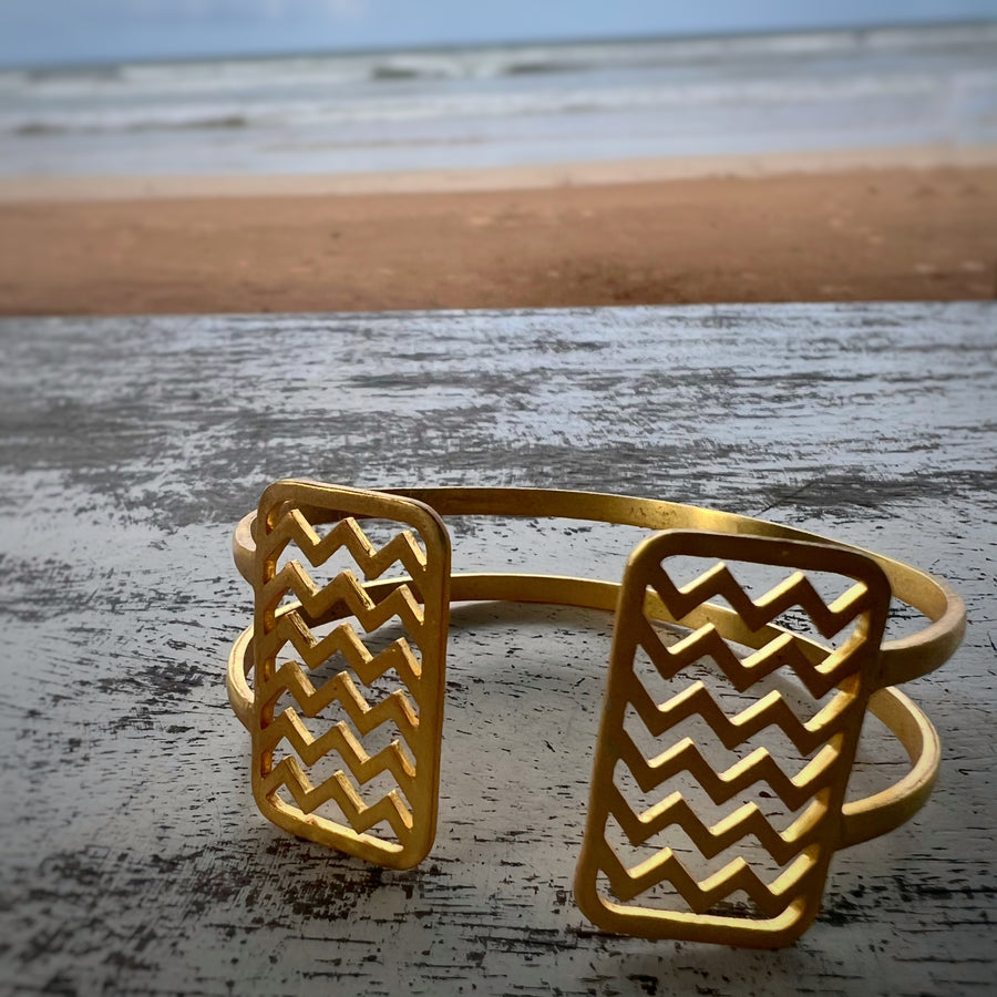 Chevron Zigzag Cuff Bangle