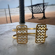 Chevron Zigzag Cuff Bangle