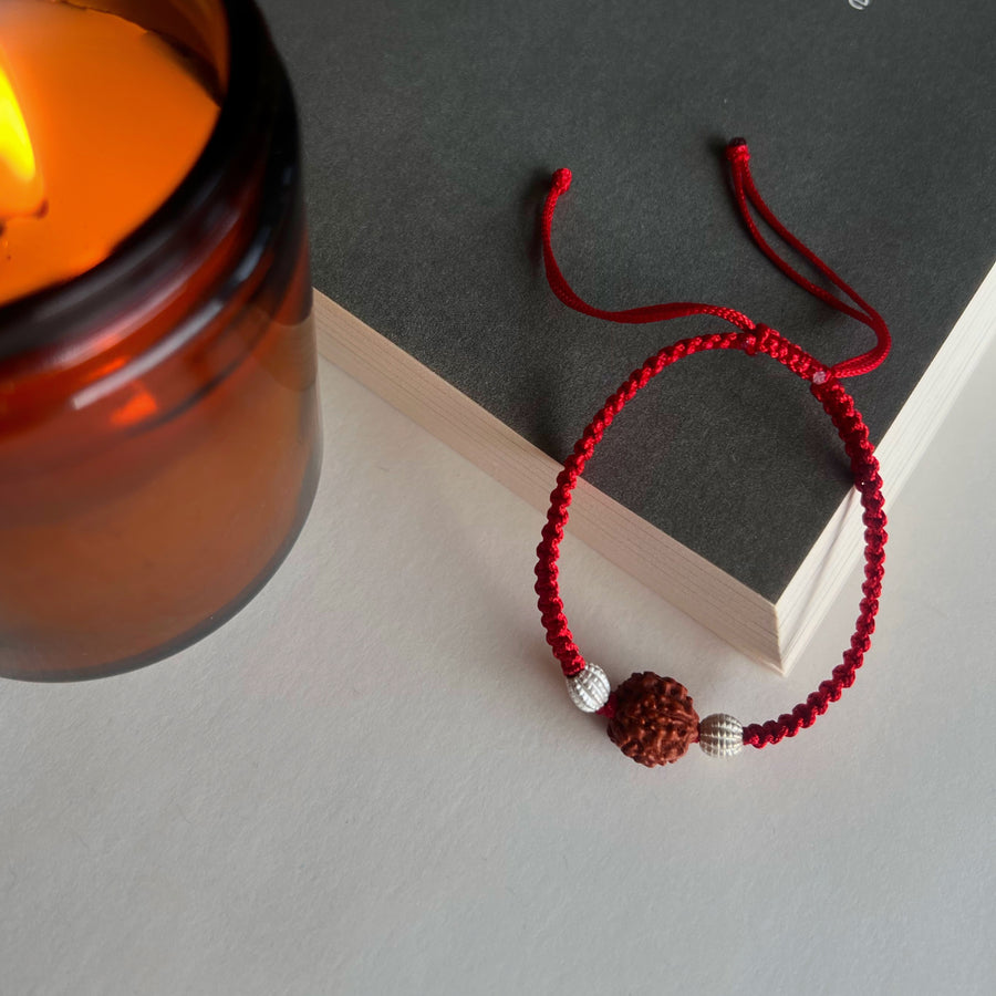 MEN - Rudraksha Shiva Bracelet with 92.5 Silver Beads