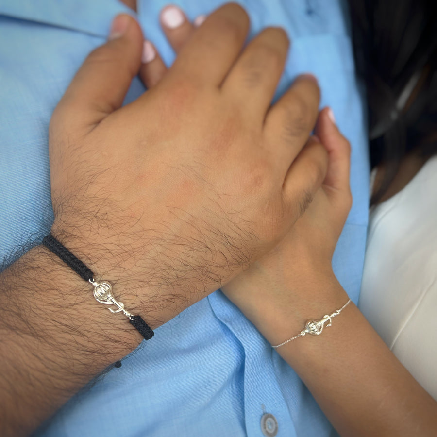 COUPLE - Vayuputra Gada 92.5 Silver Bracelet