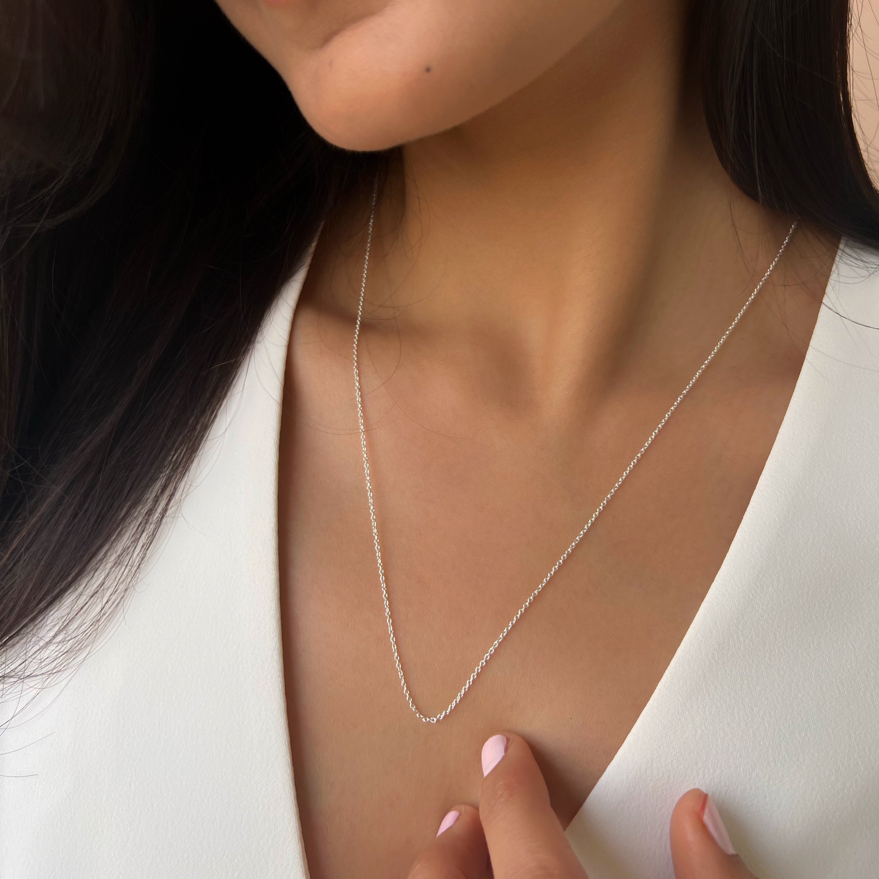 Unisex Sleek 92.5 Silver Chain