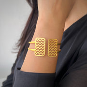 Chevron Zigzag Cuff Bangle