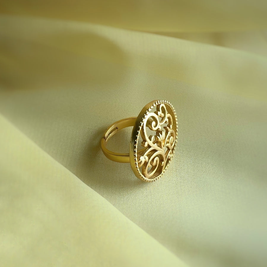 Round Lotus Ring