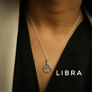 Libra Chain 92.5 Silver Necklace PLUS Free Thread Bracelet