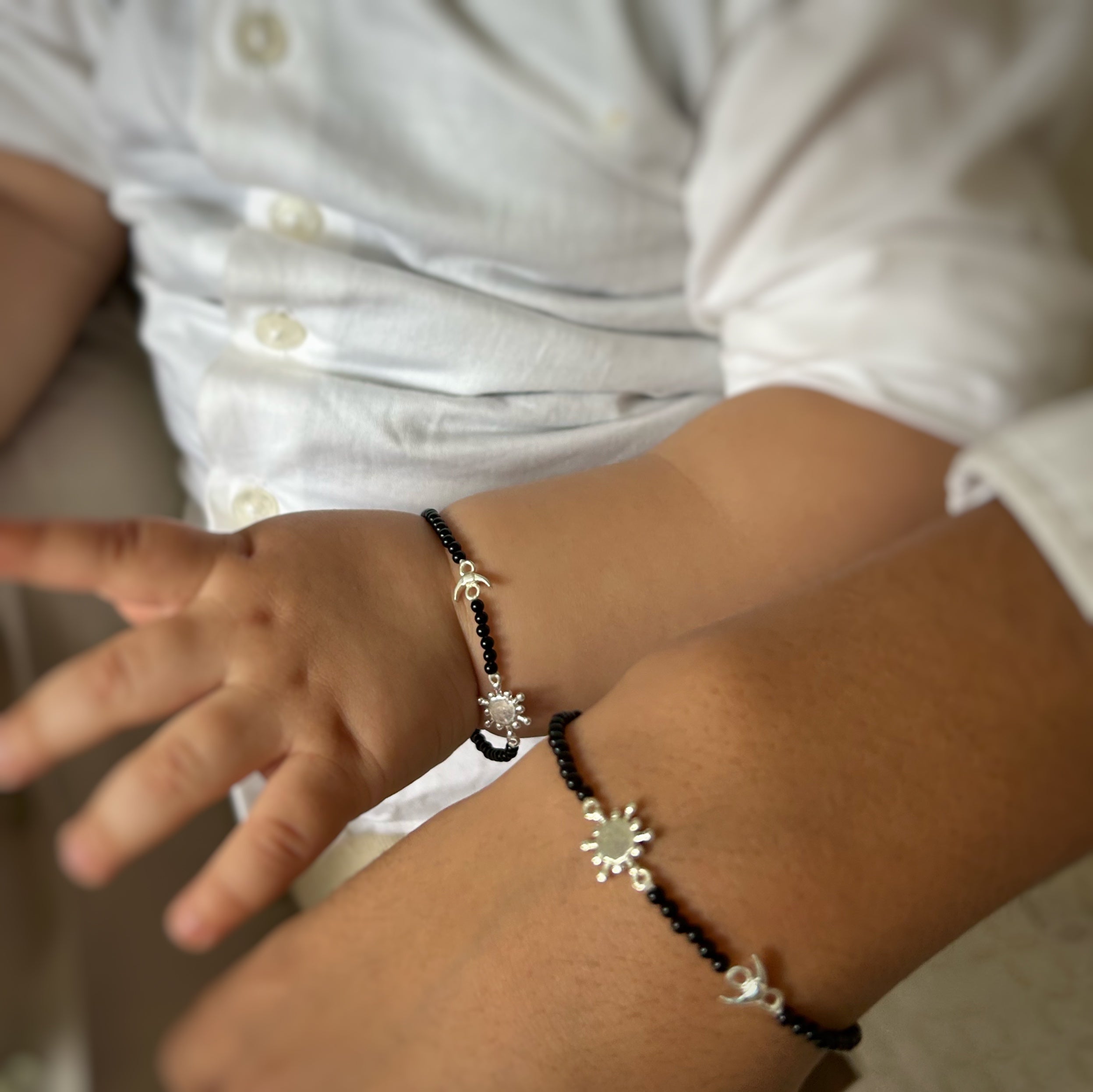 KIDS-Sun Moon 92.5 Pure Silver Bracelet