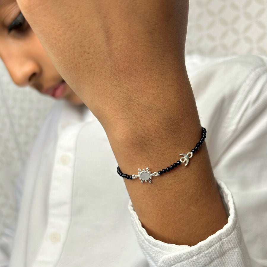 KIDS-Sun Moon 92.5 Pure Silver Bracelet