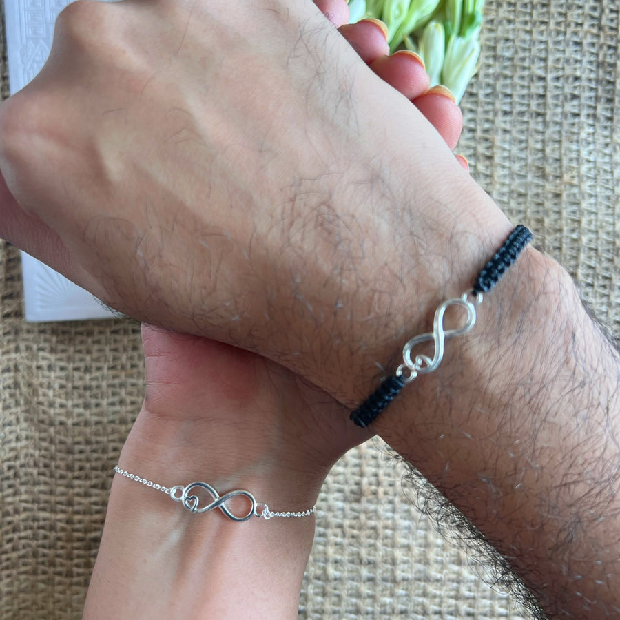 COUPLE - Infinite Love 92.5 Silver Bracelets