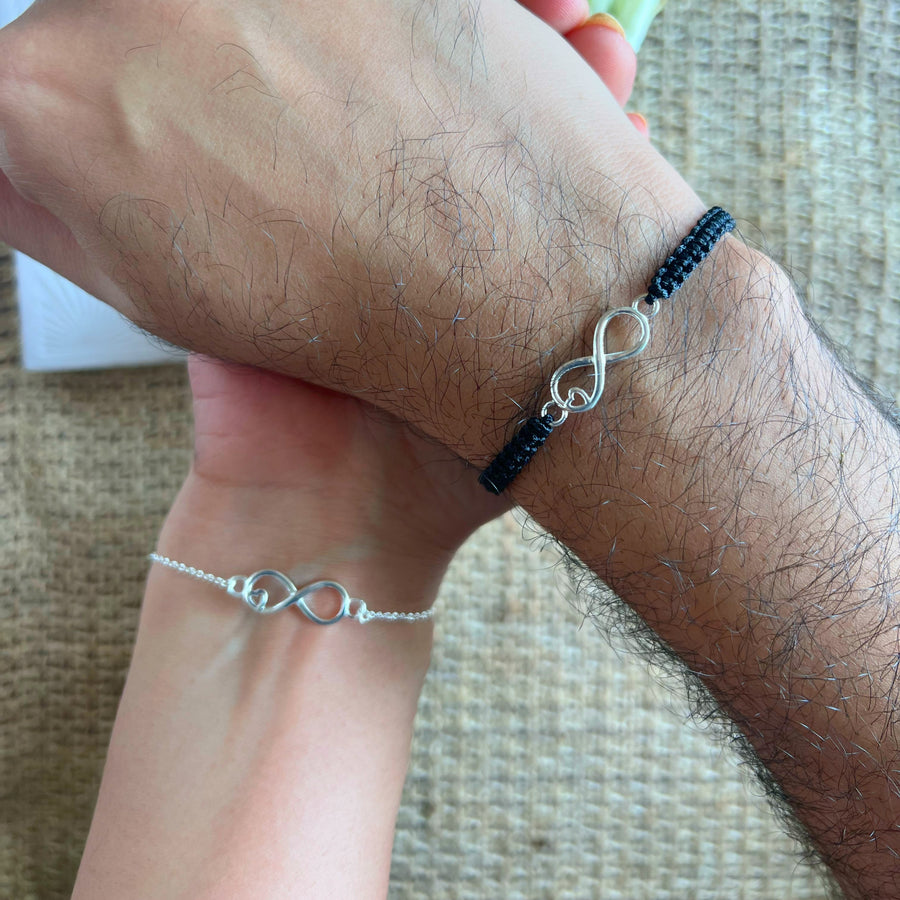 COUPLE - Infinite Love 92.5 Silver Bracelets