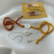 COMBO-Ek Onkar 92.5 Silver Rakhi for Bhai & Bhabhi