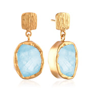 Woodsmoke Shine Blue Topaz Earring