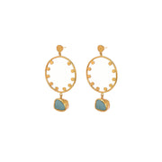 Dot Dot Hoop - Blue Turquoise