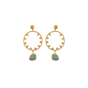 Dot Dot Hoop - Blue Turquoise