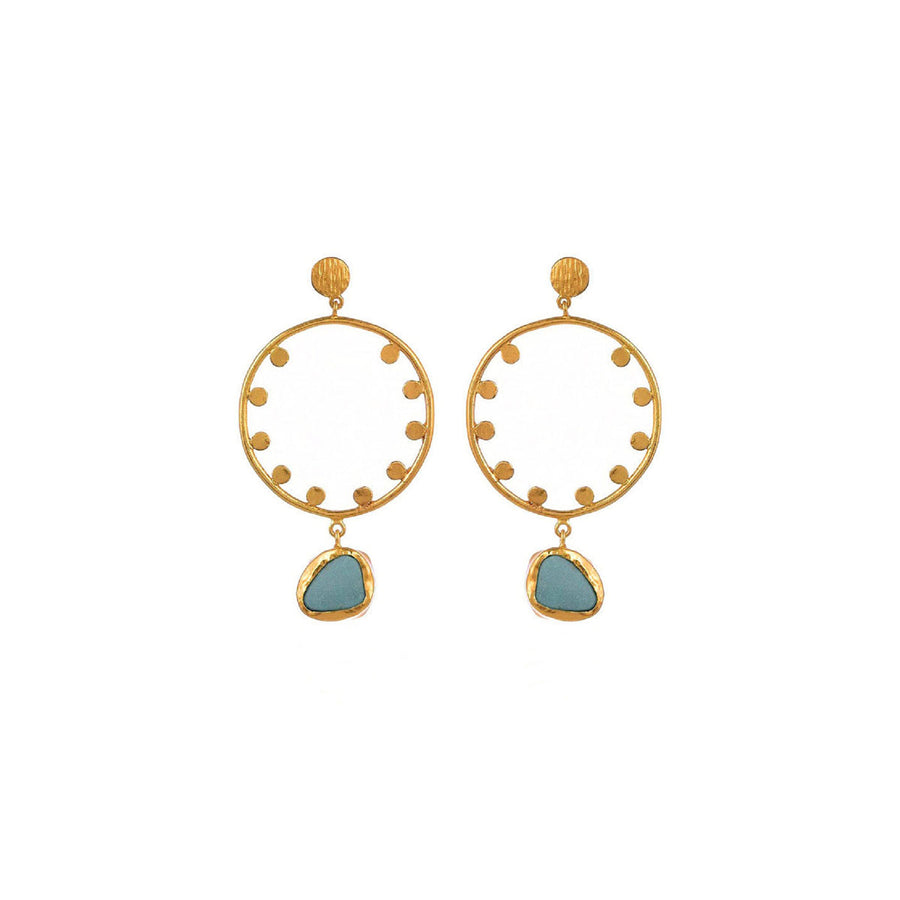 Dot Dot Hoop - Blue Turquoise