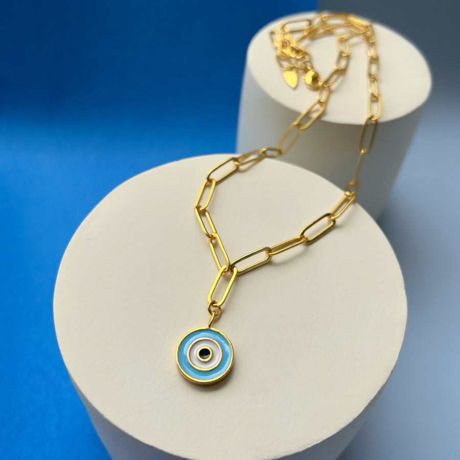 Nazar Big EvilEye LinkChain Necklace