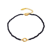 Nazar Charm Anklet (Semi-Precious Black Onyx Anklet)