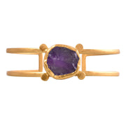 Dotted Line Cuff - Amethyst