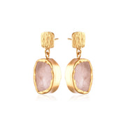 Woodsmoke Shine Rose Quartz Earring