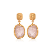 Woodsmoke Shine Rose Quartz Earring